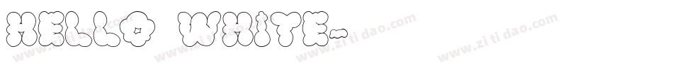 HELLO WHITE字体转换